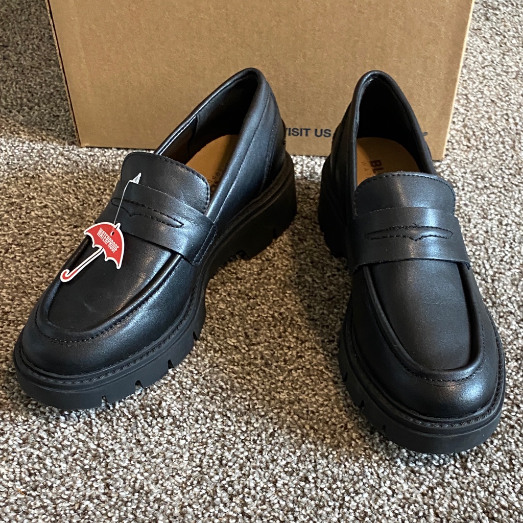 Blondo Black Leather Loafers